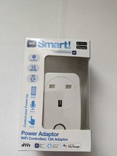 BG Smart WiFi Power Adaptor Plug – 13A – Works with Alexa, Google & Siri