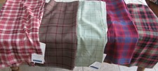 5 x large Remnants of Nina Campbell Osbourne & Little tartan plaid wool fabric