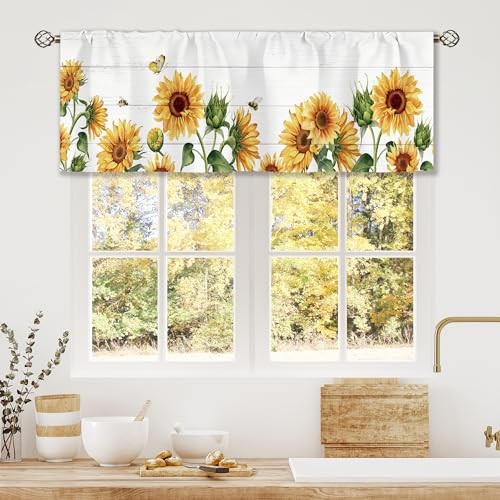 Farmhouse sunflower curtain - farmhouse,