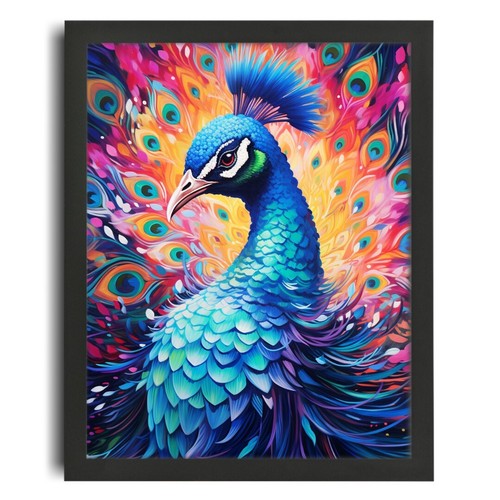 Peacock wall art - art, bright