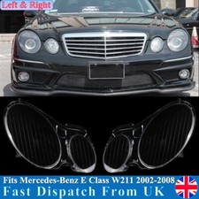 L+R Headlight Lens Cover Lampshade For Mercedes Benz W211 E Class 2002-2008