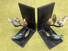 PAIR OF BOOKENDS 3 BIRDS