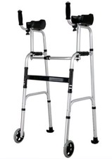 Upright Rollator Mobility Walker lightweight Stand Up Walking Medical Aid w/Seat