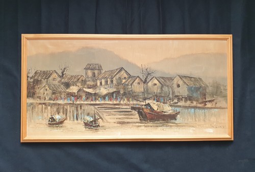 Large vintage framed - framed, chinese