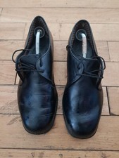 Men's Black Leather Fabrics Lacedup Reinforced  Toe Cushy Numbers Dress Shoes...