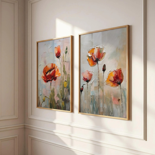 Poppy floral wall art - floral,