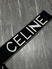 CELINE Big Logo Knit Scarf