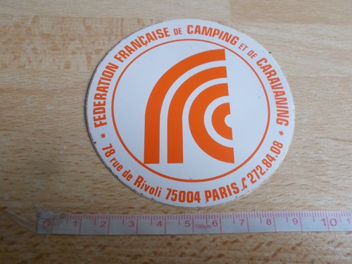 Vintage sticker french camping - sticker,
