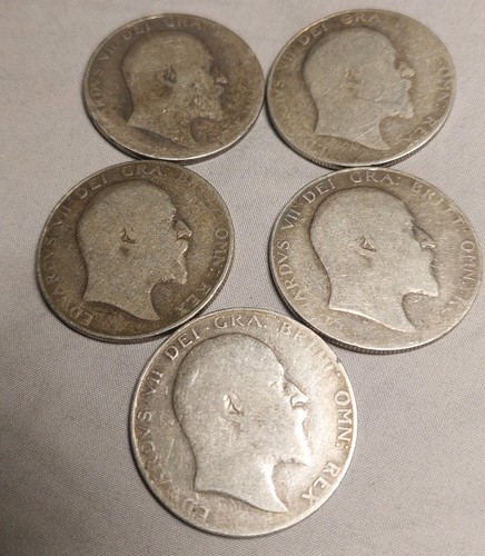 Silver half crown edward - 5,
