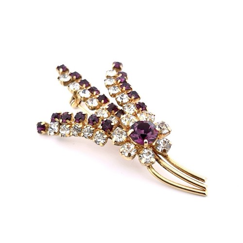 Vintage estate brooch purple - estate,