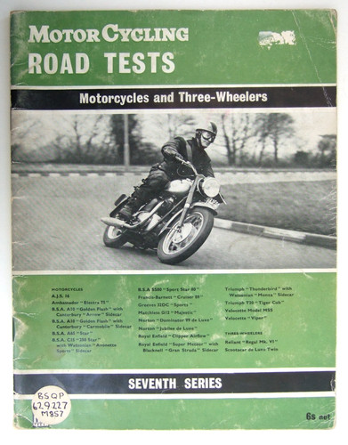 Motorcycling road tests - road, –