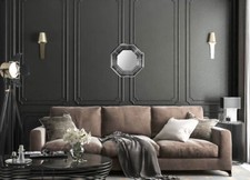 Silver Octagon Mirror Set of 6 Contemporary design Qty and frame colour choice