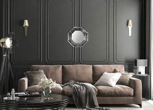 Silver octagon mirror - of, 4