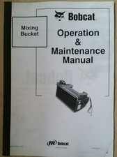 BOBCAT MIXING BUCKET OPERATORS MANUAL 