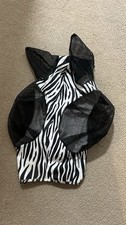 Hy Equestrian Zebra Lycra fly Mask Pony