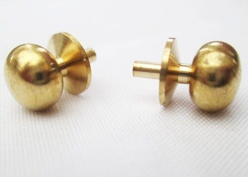 Pair brass door knobs - of,