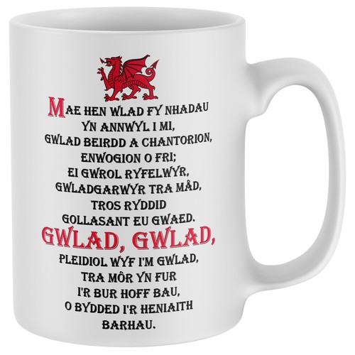 Welsh national anthem mug - national,