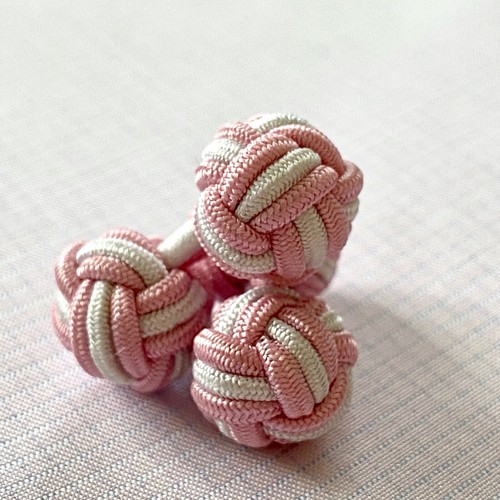 Pair silk fabric knot - pair,