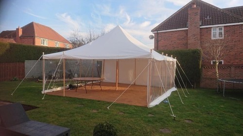 Marquee hire traditional pole - hire.,