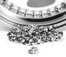 Chrome Silver Plastic Wheels Rivets Nuts Rim Lip Replacement Alloys BBS Rep