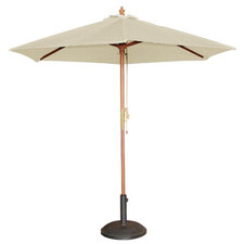 Bolero Round Parasol 2.52X3m Diameter Cream without Base Garden Umbrella