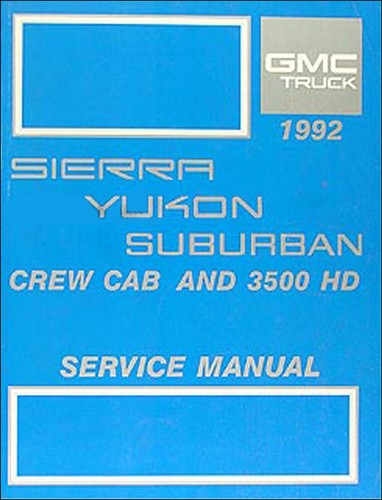 1992 gmc shop manual yukon - 1992,