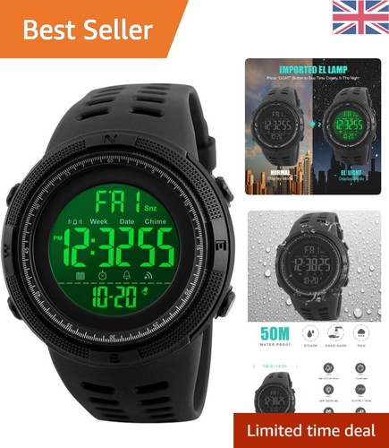 Men black big face led - men's, watch