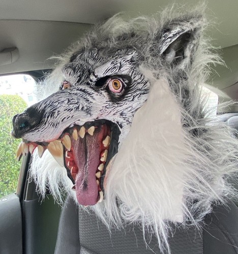 White werewolf latex horror - white,