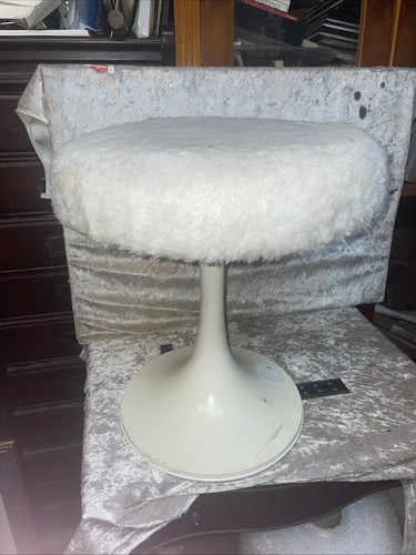 Vintage cream tulip stool - stool, 1960