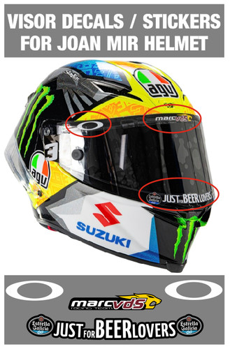 Visor decals stickers - decals,