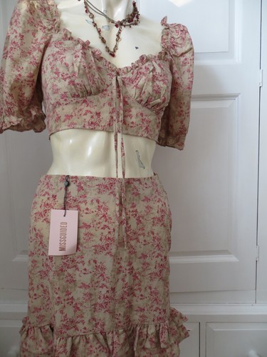 Missguided pink floral - , skirt