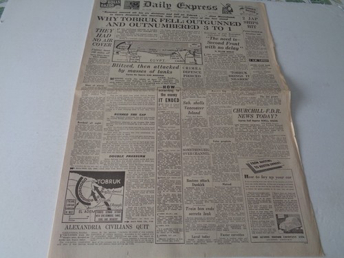 Ww2 wartime newspaper daily - wartime,