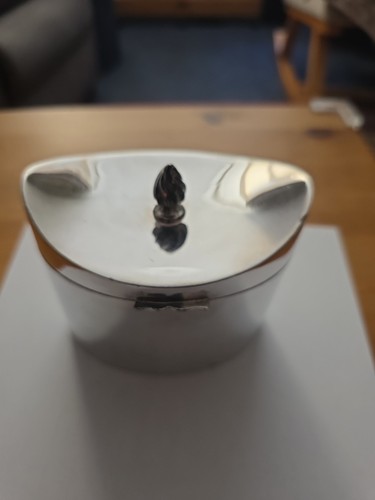 Silver plated tea caddy - silver,