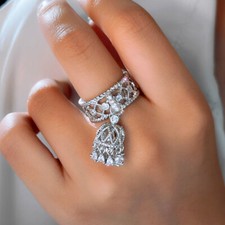 Silver plated hollow out - out, cz