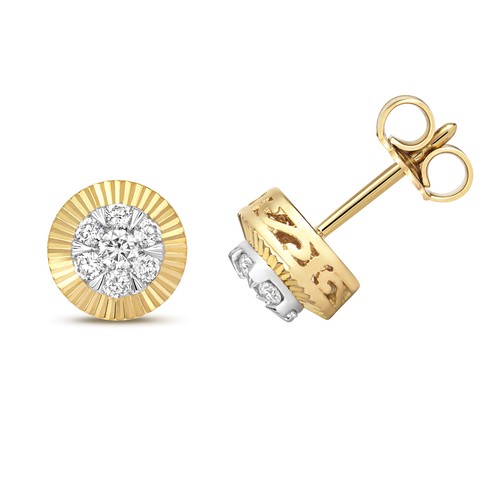 Diamond stud earrings 9ct - diamond,