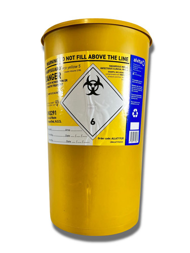 Sharps disposal bin yellow - bin,
