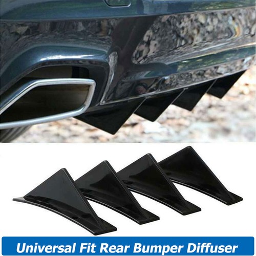 4pcs glossy black - car, rear