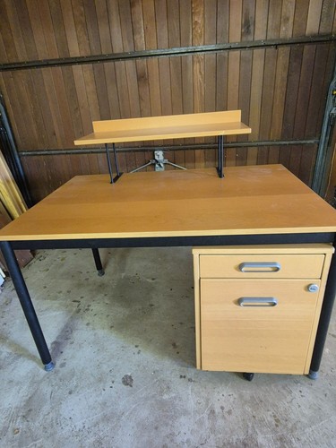 Office desk with - desk, shelf