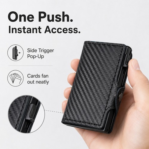 Rfid pop card holder - rfid, pop-up