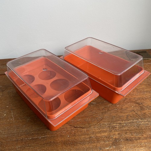 1970s plastic orange clear - 1970s,