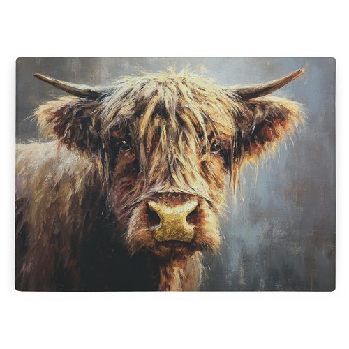 Highland cow glass worktop - glass,