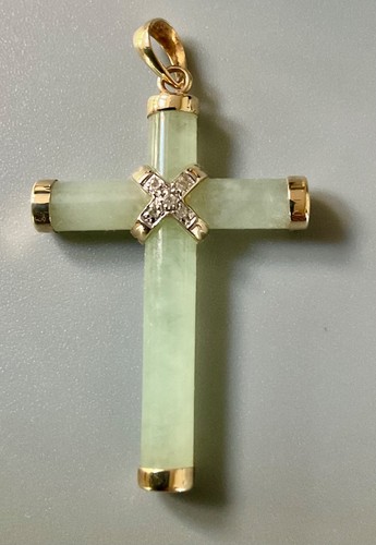 Vintage 14k jade and diamond - vintage,