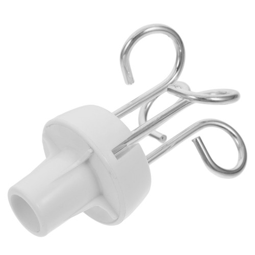 White metal stand hook - white, iv