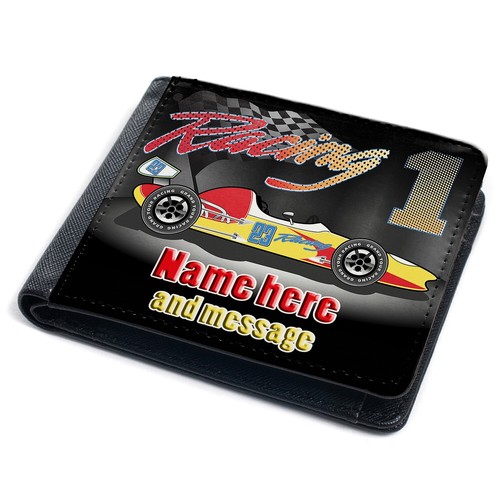 Personalised race car wallet - personalised,
