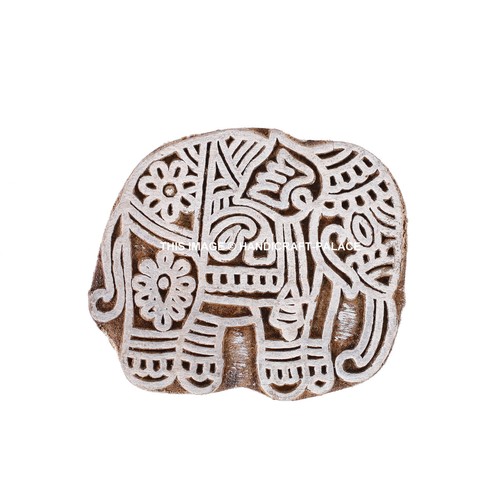 Elephant textile hand carved - hand,