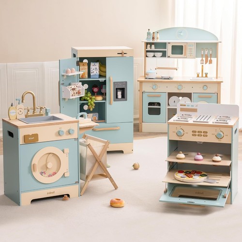 Wooden play kitchen - play, toddler