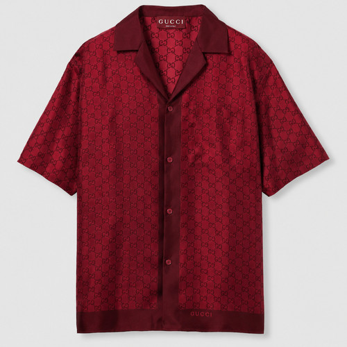 Gucci lido print silk twill - gg,