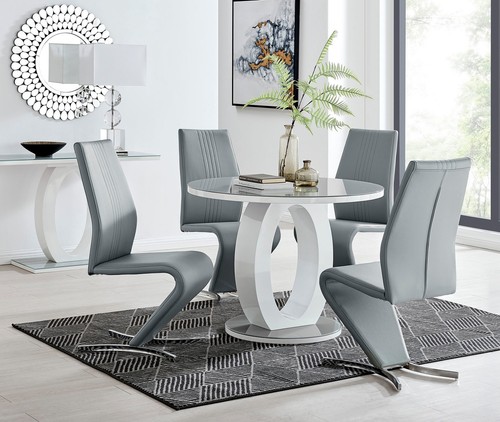 Giovani round grey glass - round,