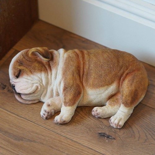 Sleeping bulldog resin - sleeping,