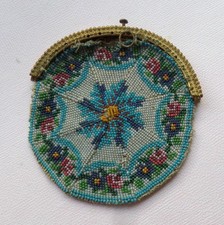 Antique beadwork purse - beadwork,